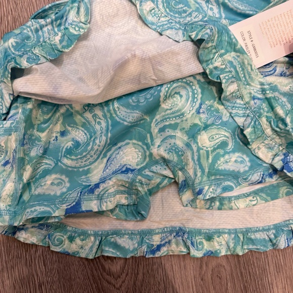 Gottex Large turquoise paisley golf / tennis skirt - Picture 4 of 7